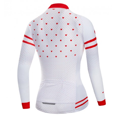 Langlauf Thermo Shirt women E-Swiss White Red