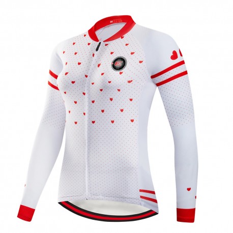 Langlauf Thermo Shirt women E-Swiss White Red