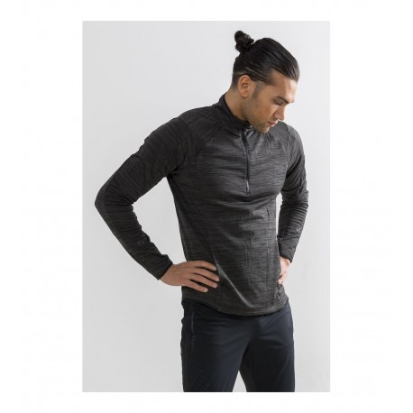 Langlauf Pullover Craft Halfzip Melang