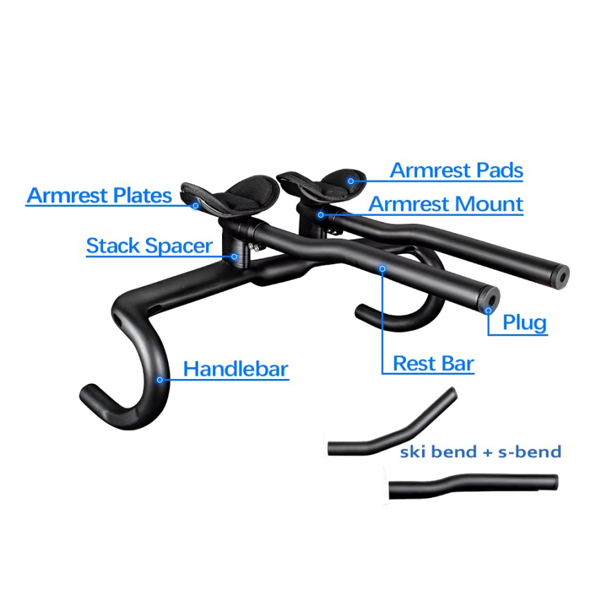 Rennrad Lenker Aero mit integrierten Extension
