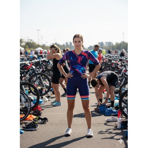 Triathlon short sleeve race suit Erox 3in1