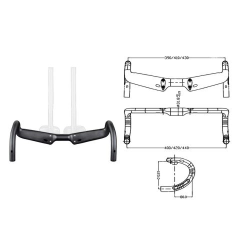Rennrad Lenker Aero mit integrierten Extension