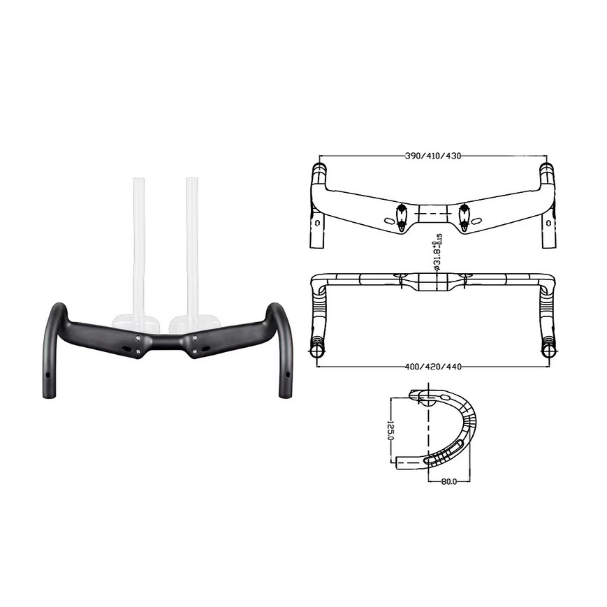 Rennrad Lenker Aero mit integrierten Extension