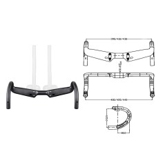 Rennrad Lenker Aero mit integrierten Extension